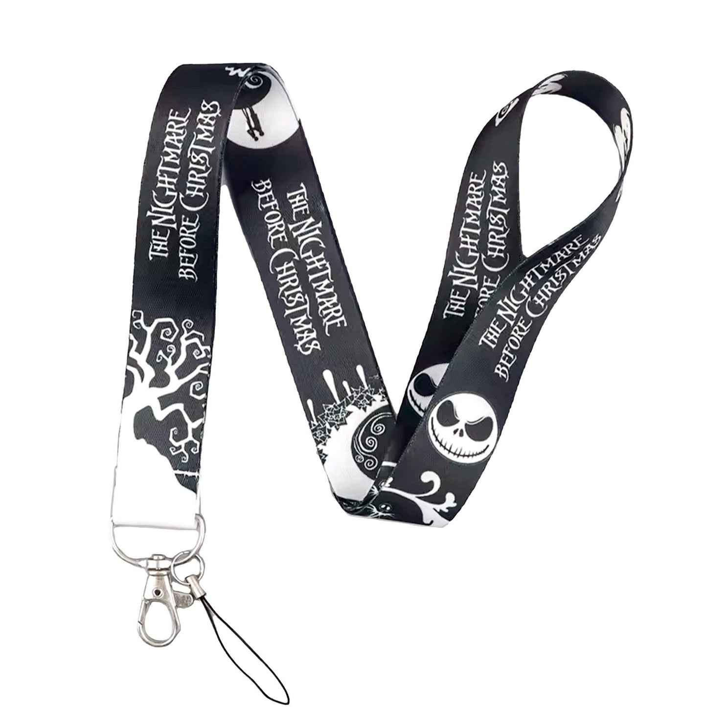 Nightmare Before Christmas Black & White Lanyard