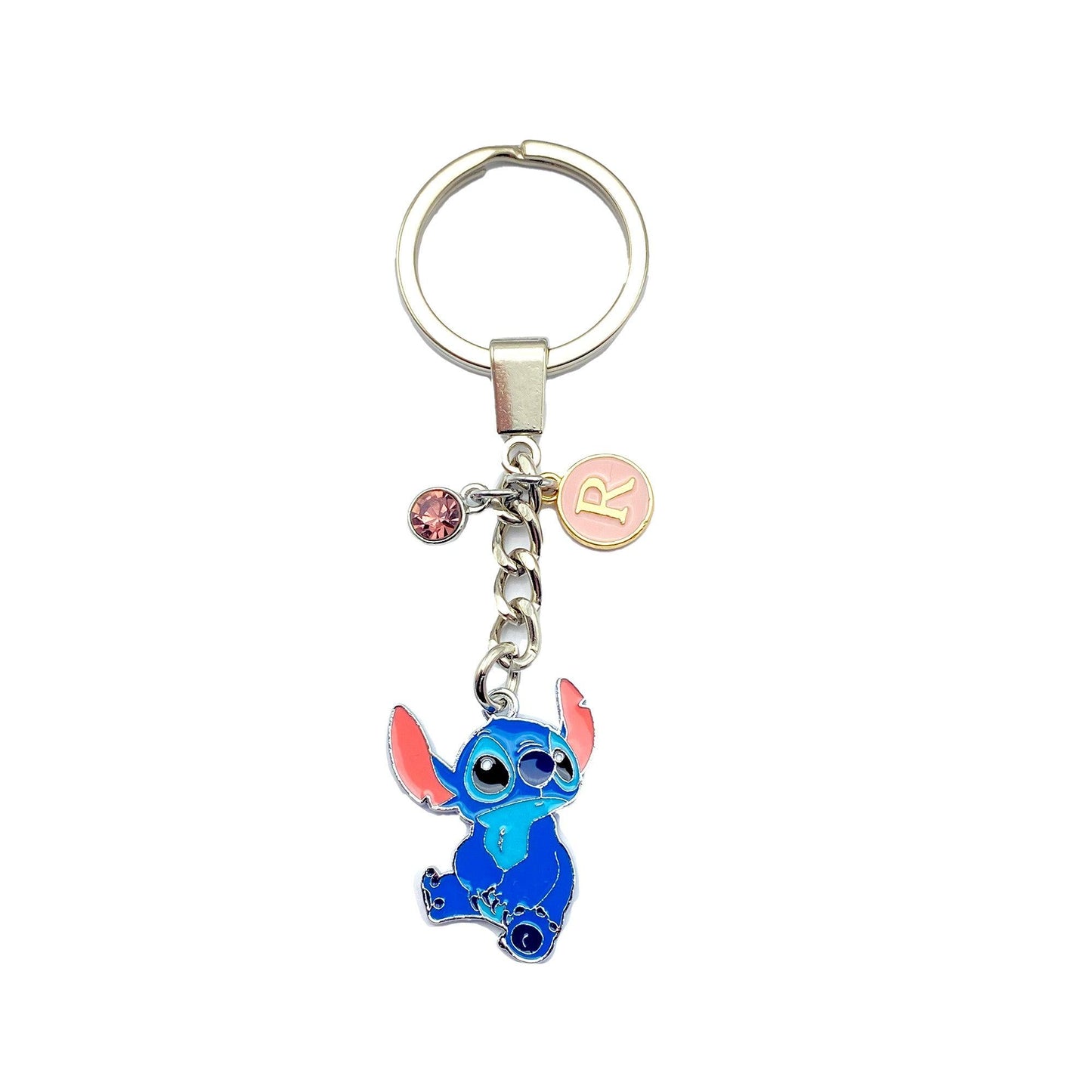 Stitch Keyring with Personalised Initial Charm